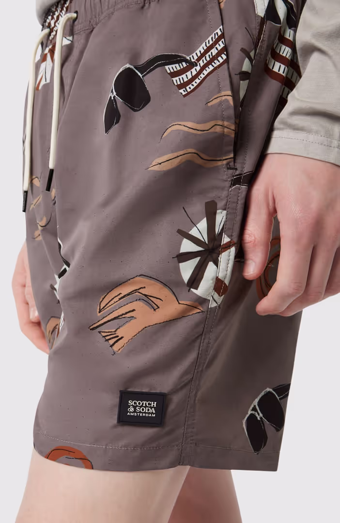 Printed Mid-Length Swimshort