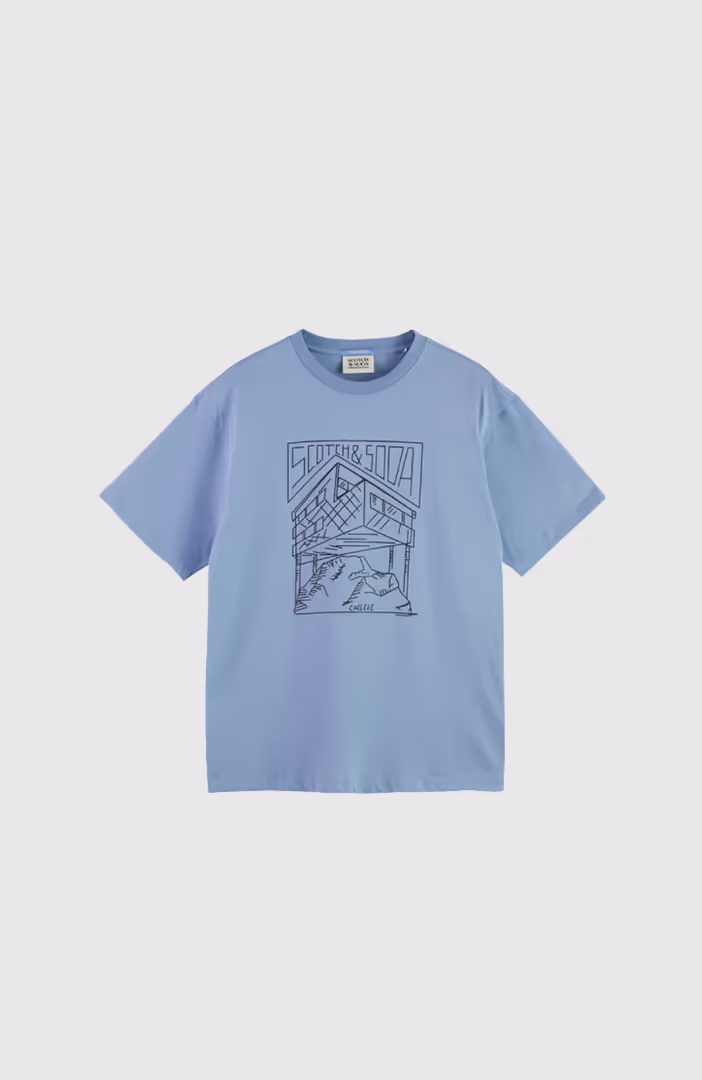 Relaxed Fit Scotch & Soda Logo T-Shirt