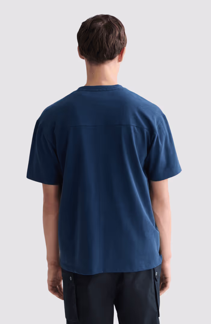 Slubyarn chest pocket artwork relaxedfit T-shirt