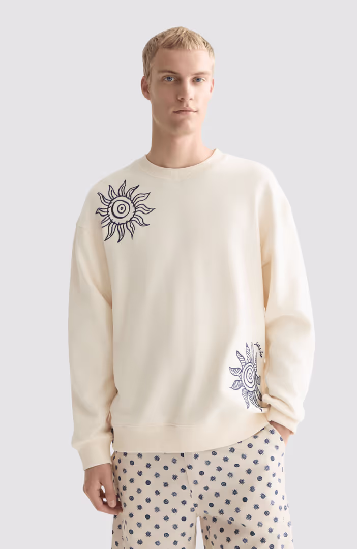 Embroidered relaxedfit sweaT-shirt
