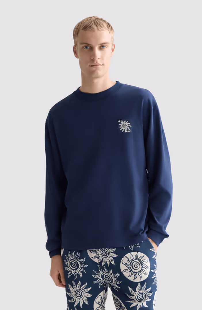 Back artwork relaxedfit longsleeved T-shirt