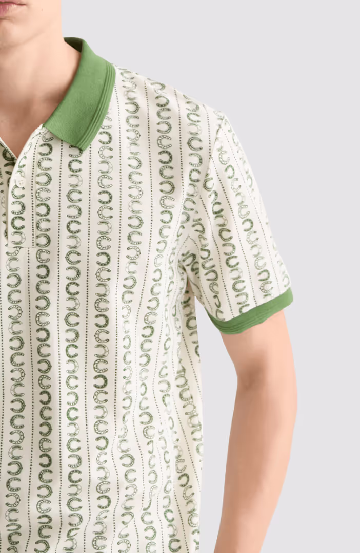 Microprinted regularfit polo