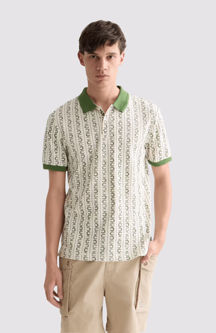 Microprinted regularfit polo