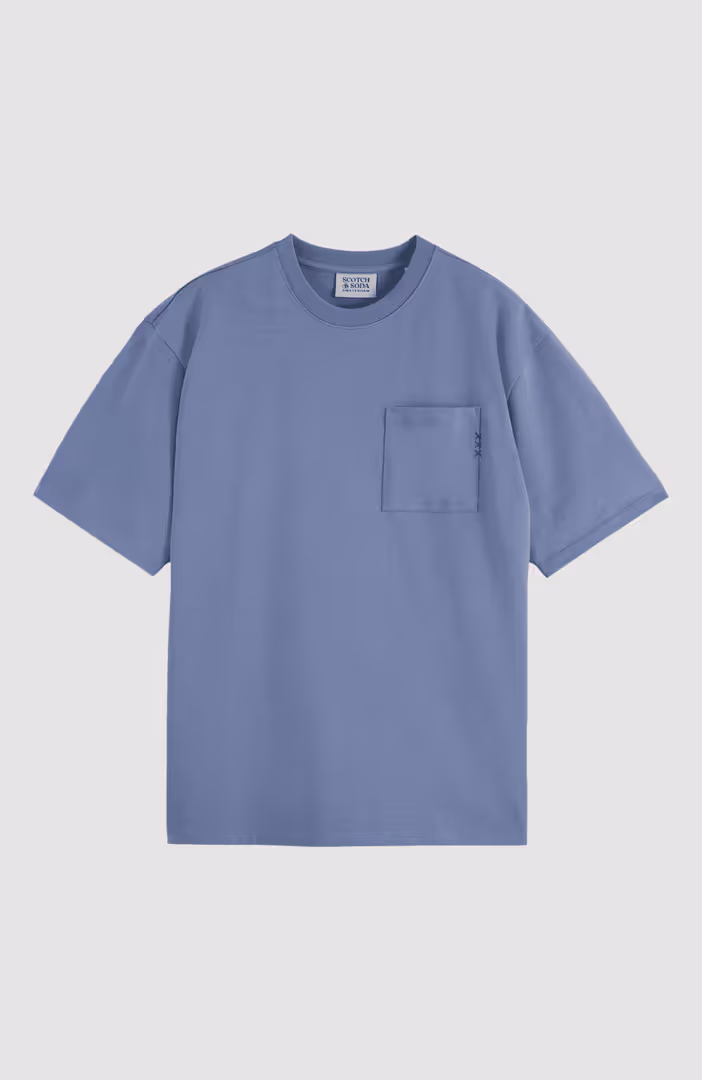 Seasonal core 3 crosses chest pocket loosefit T-shirt