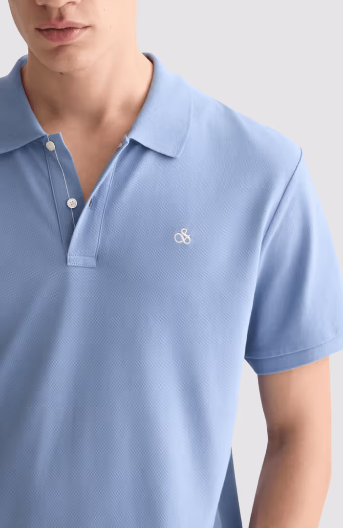 Seasonal core pique chest logo polo