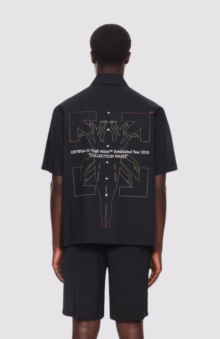 Chakra Arrow Popl Slim Bowling Shirt