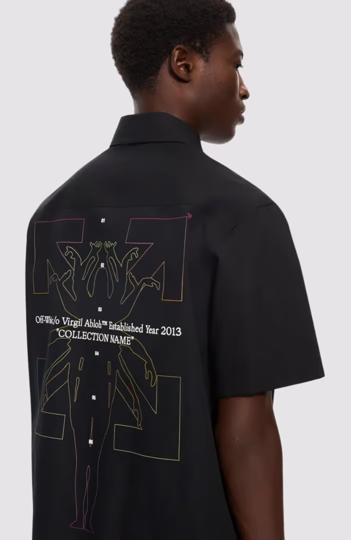 Chakra Arrow Popl Slim Bowling Shirt