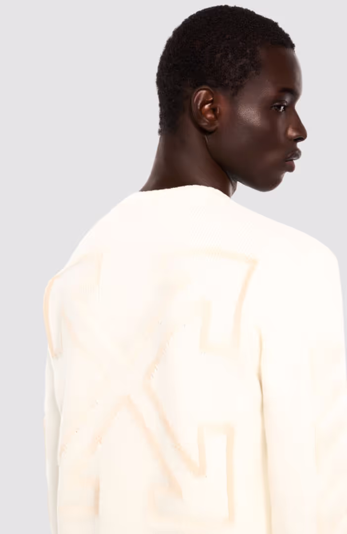 Diag Arrow Fuzzy Knit Crewneck