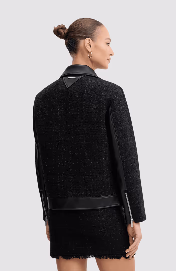 Boucle Mix Biker Jacket