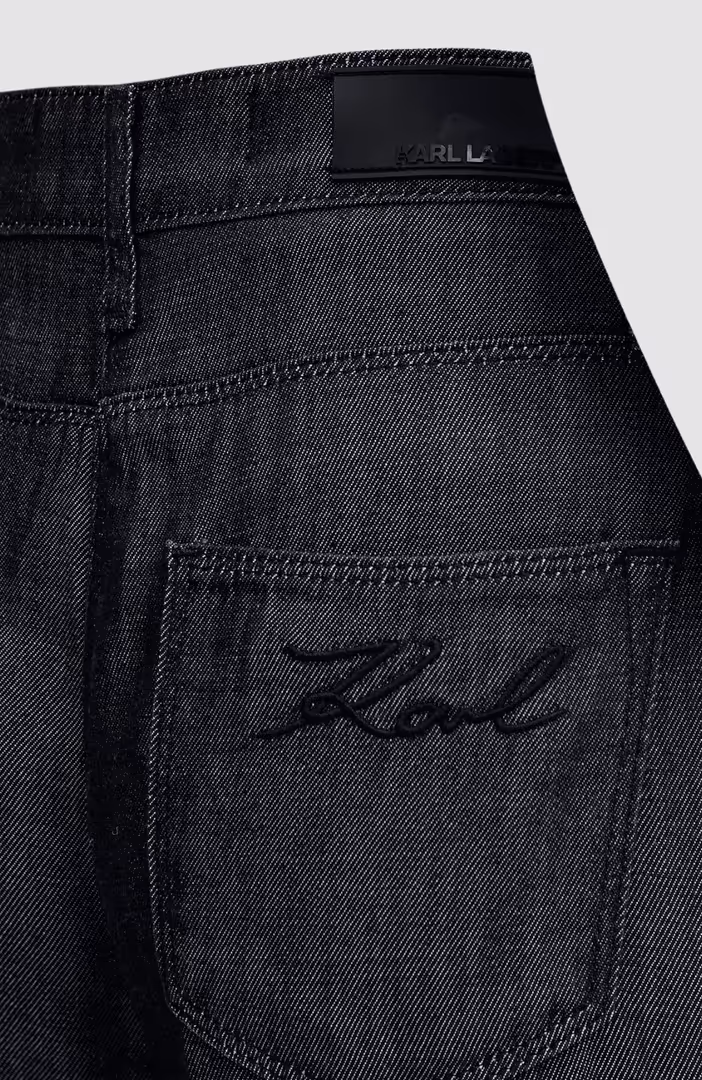 Fluid Denim Wide Leg Pants