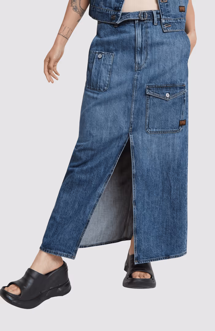Belted Cargo Long Skirt wmn