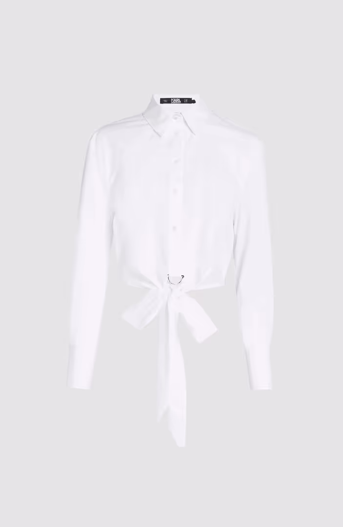 Cropped D Ring Poplin Shirt
