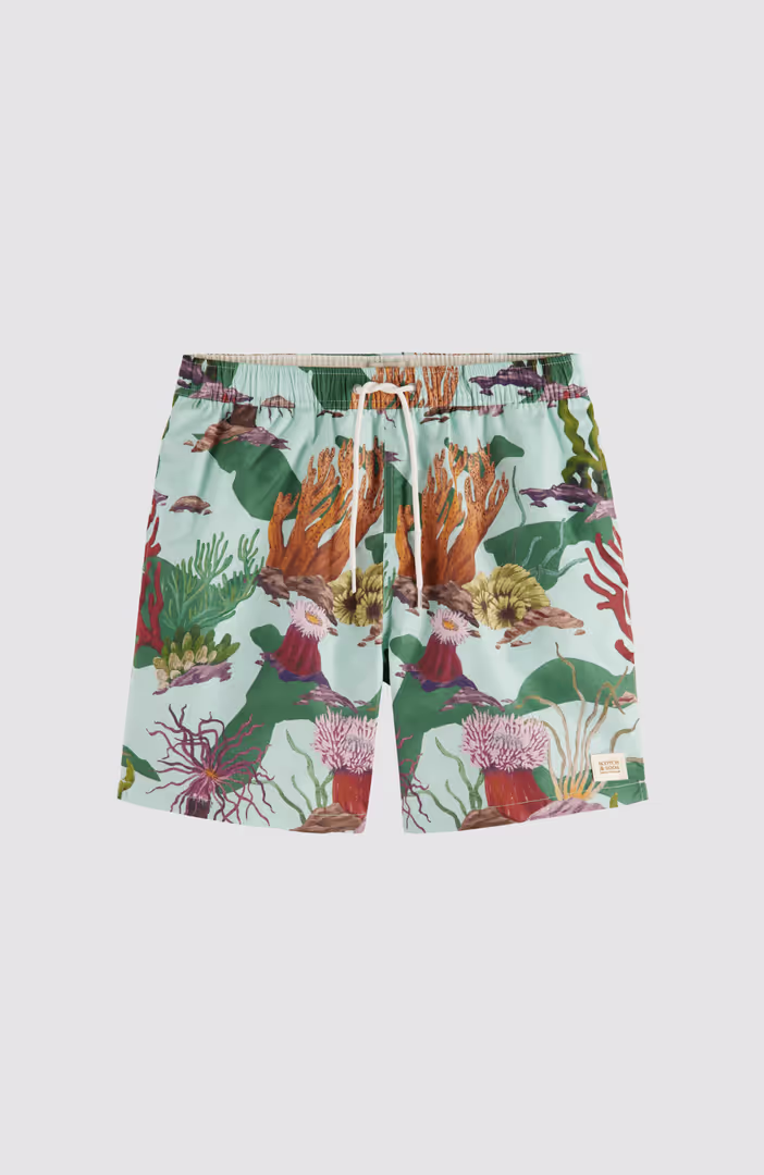 Mid Length Swim Short  All Over Print