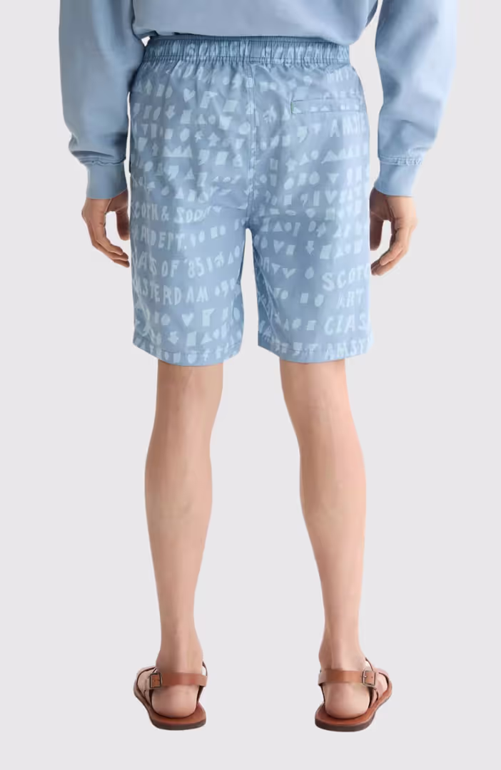 Printed Longer-Length Swim Shorts