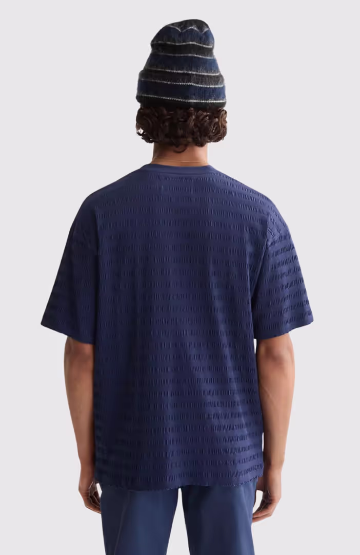 Relaxed-Fit Horizonal Textured T-Shirt