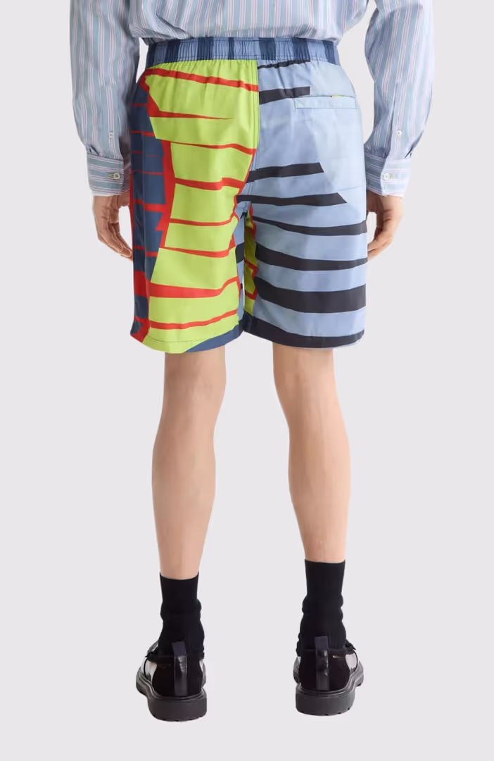 Printed Longer-Length Swim Shorts