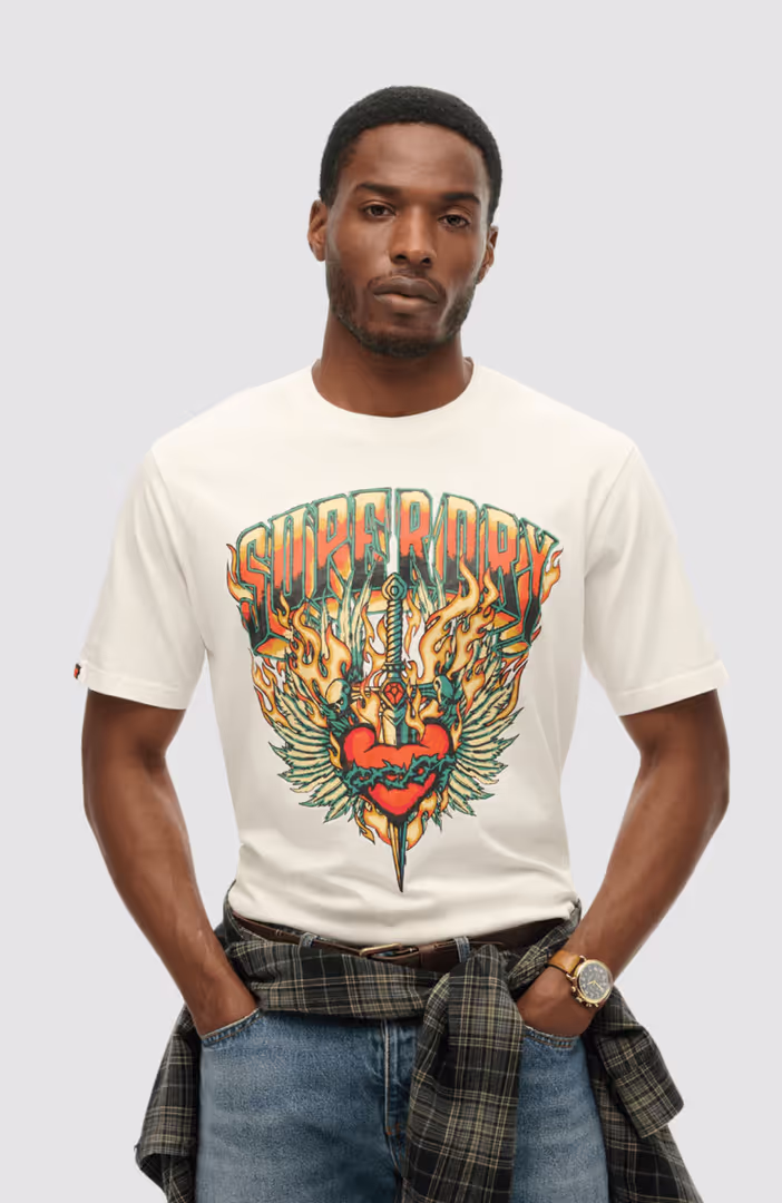 BIKER ROCK GRAPHIC LOOSE TEE