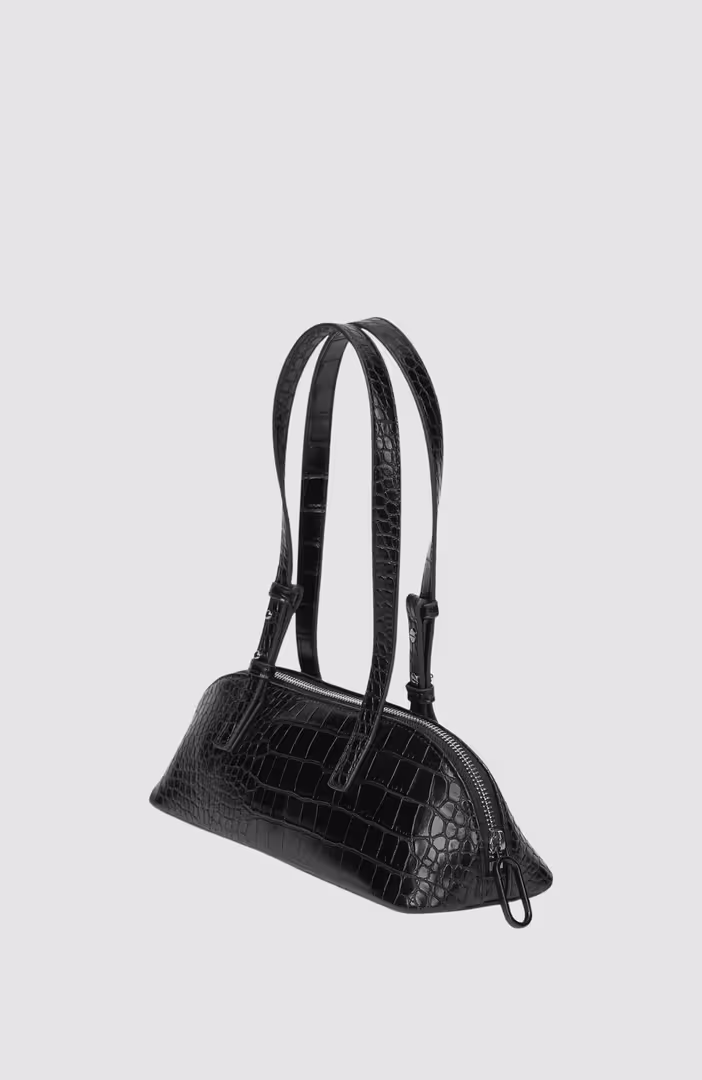KLJ Logo Elongated Bag Croco