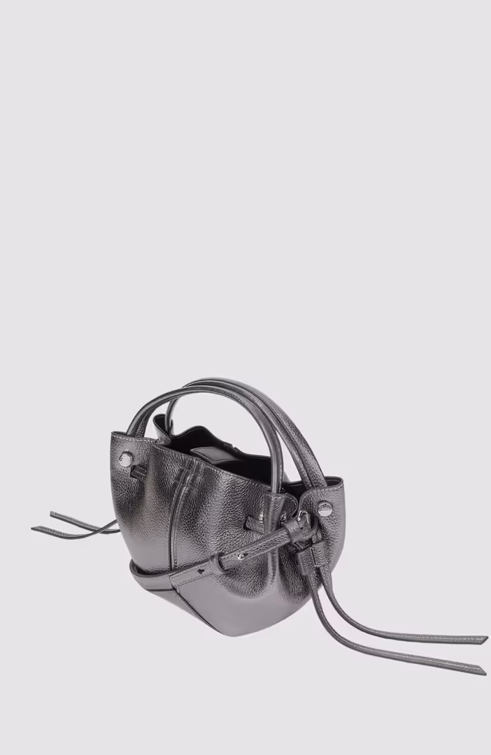 K/Pierced Mini Bucket Metallic