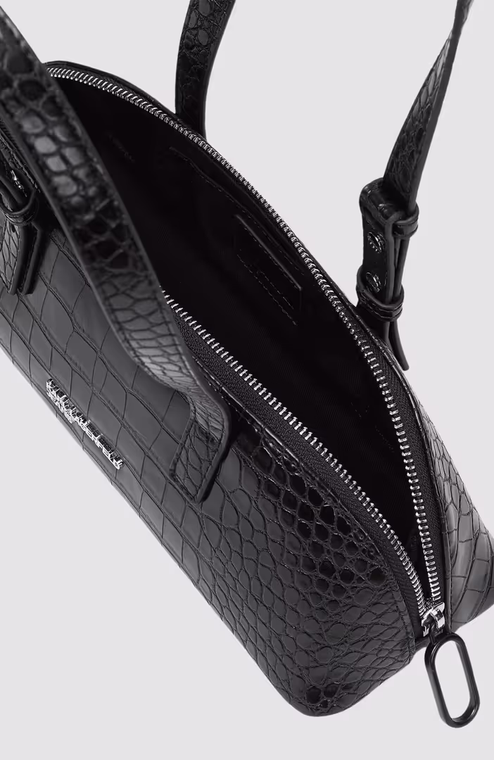 KLJ Logo Elongated Bag Croco