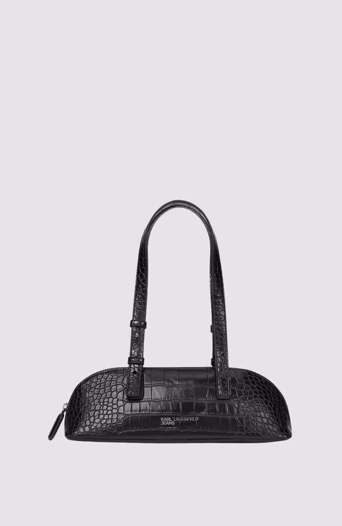 KLJ Logo Elongated Bag Croco