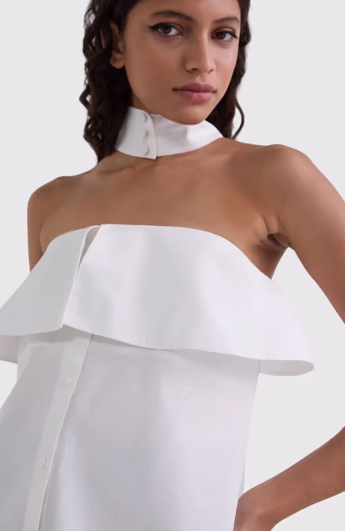 Strapless Poplin Blouse