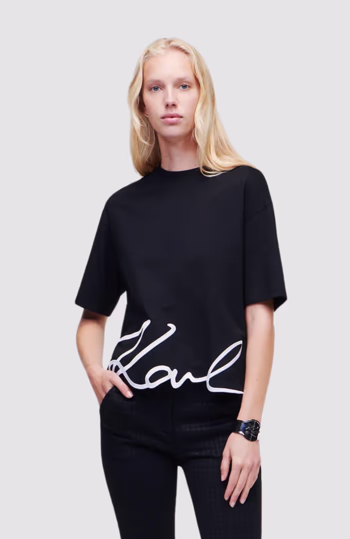 Karl Signature Hem T-Shirt