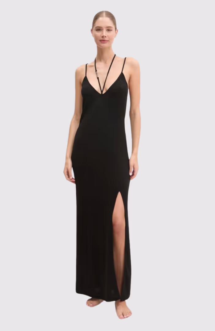Karl Dna Shine Halter Dress