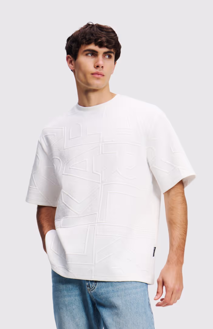 Square Letters Stitch T-Shirt