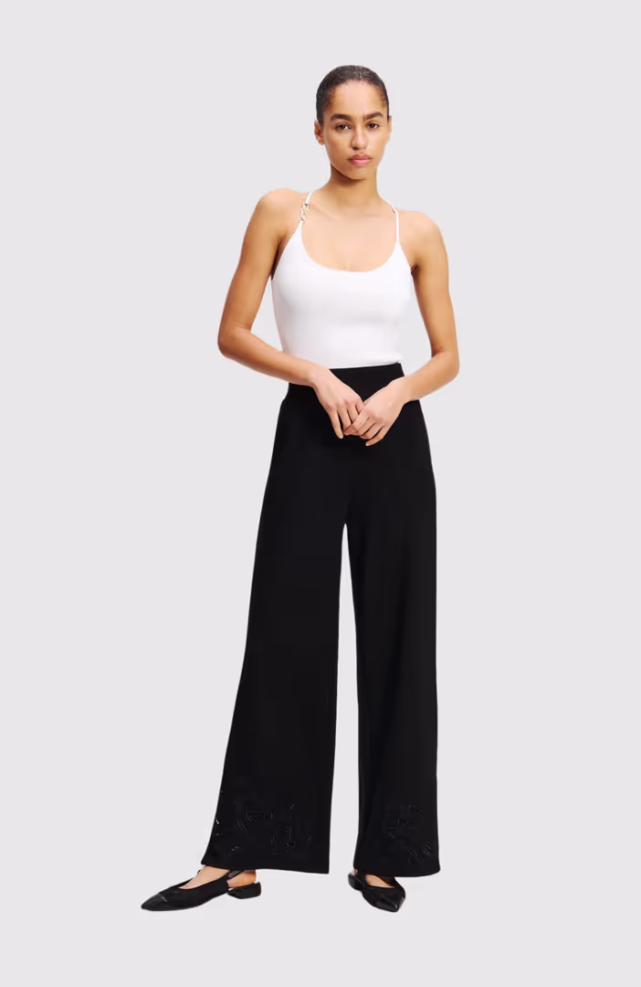 Orchid Embroidery Sweatpants