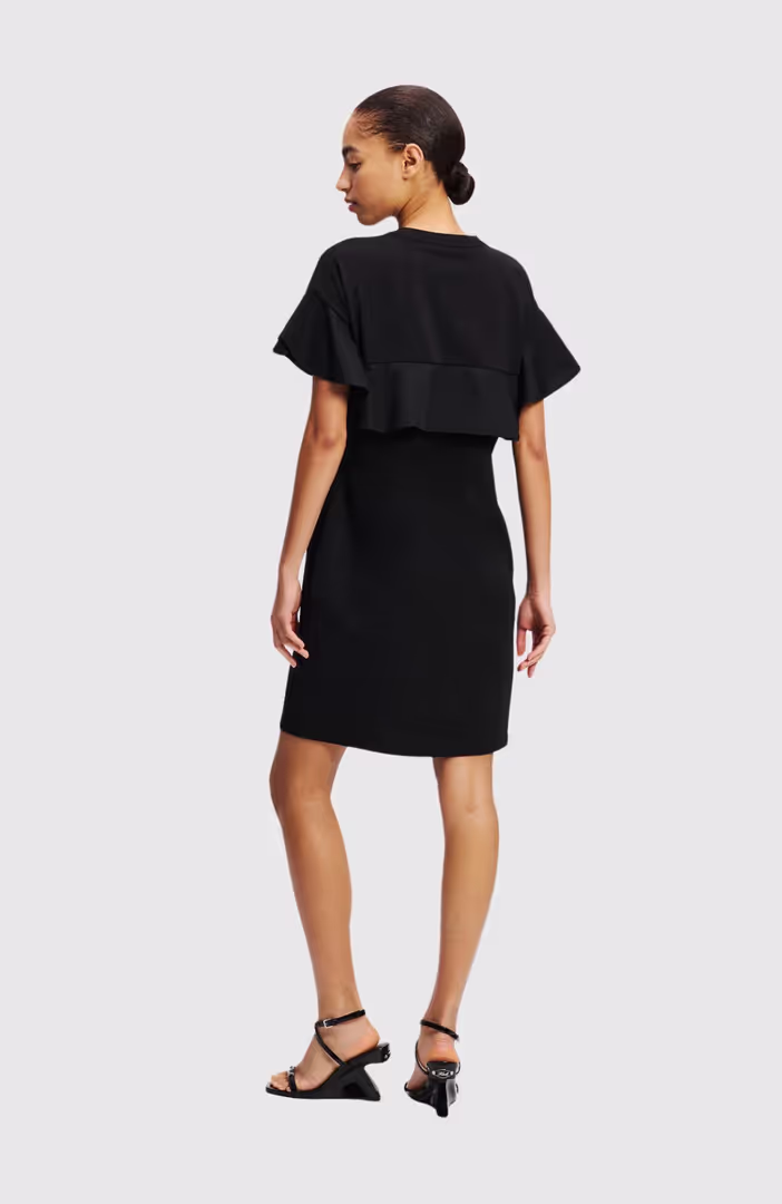Fabric Mix T-Shirt Dress