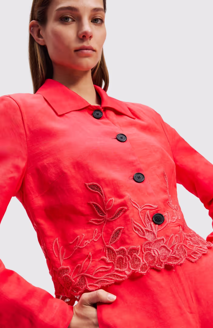 Embroidery Cut Out Jacket