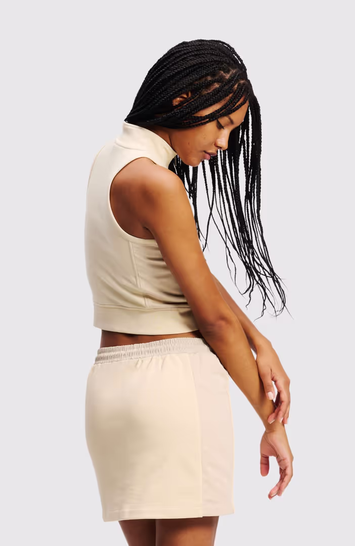 Klj Mixed Zip-Up Top