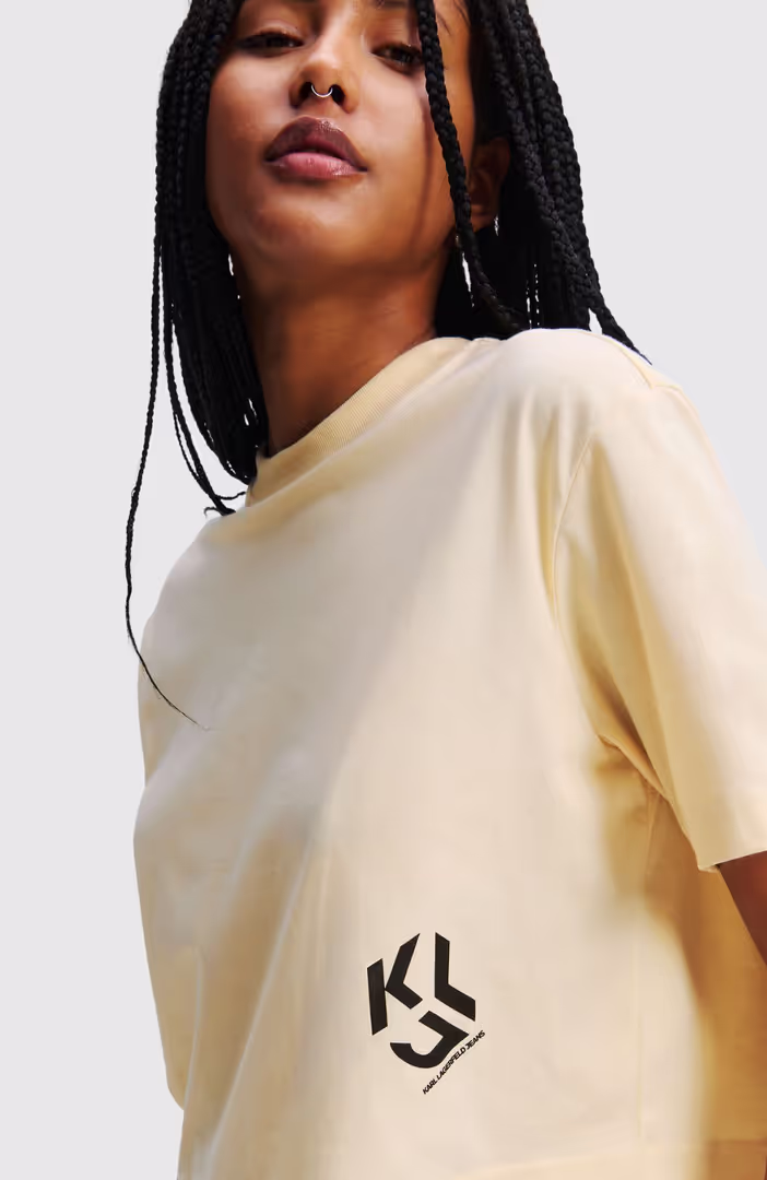 Klj Reg Cropped Monogram Tee
