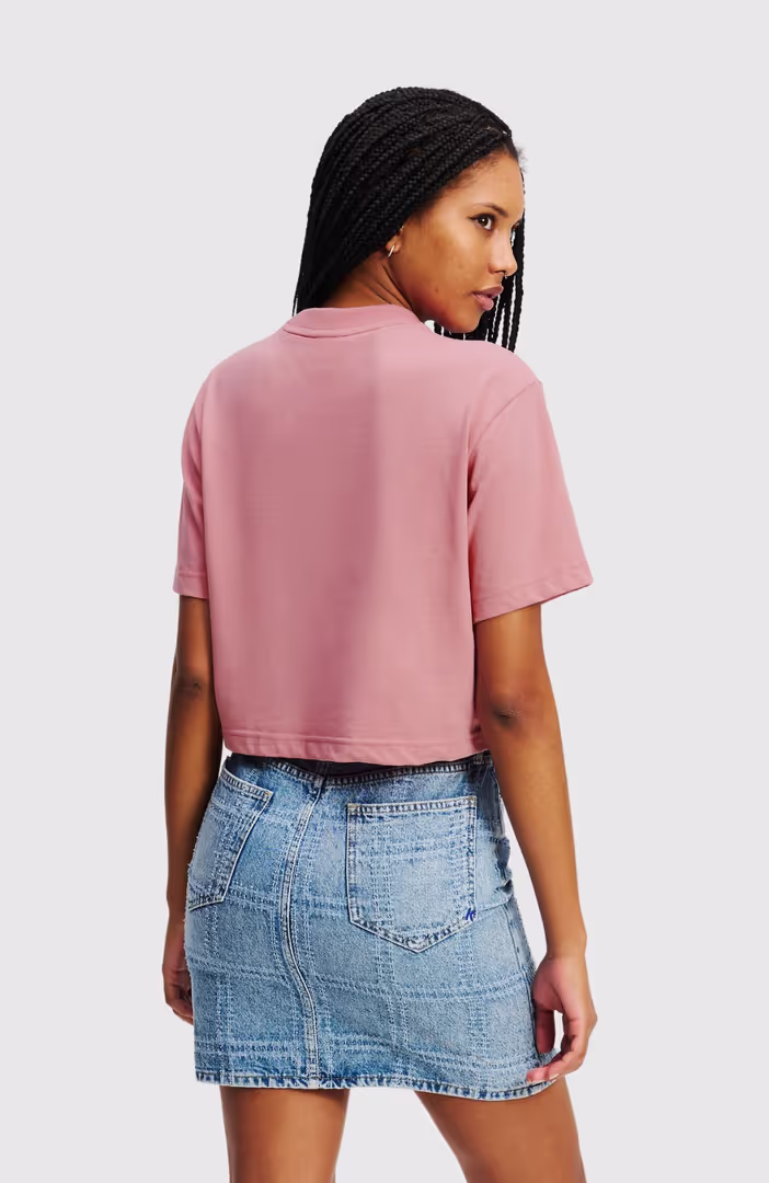 Klj Reg Cropped Monogram Tee