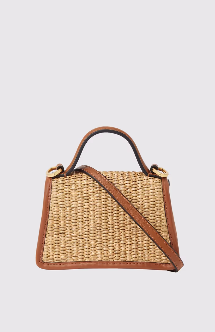 K/Signature Raffia Nano Bag
