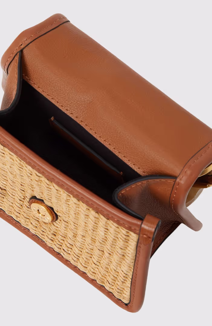 K/Signature Raffia Nano Bag