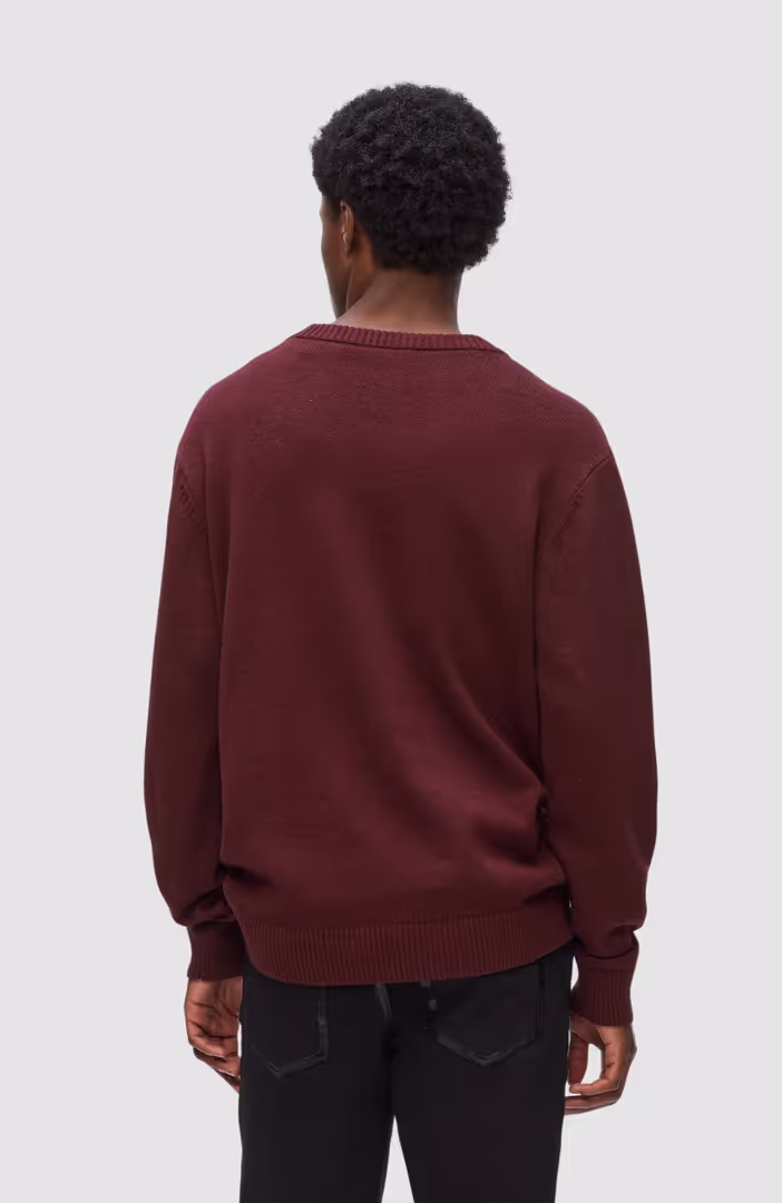 Contrast Logo Crew Neck