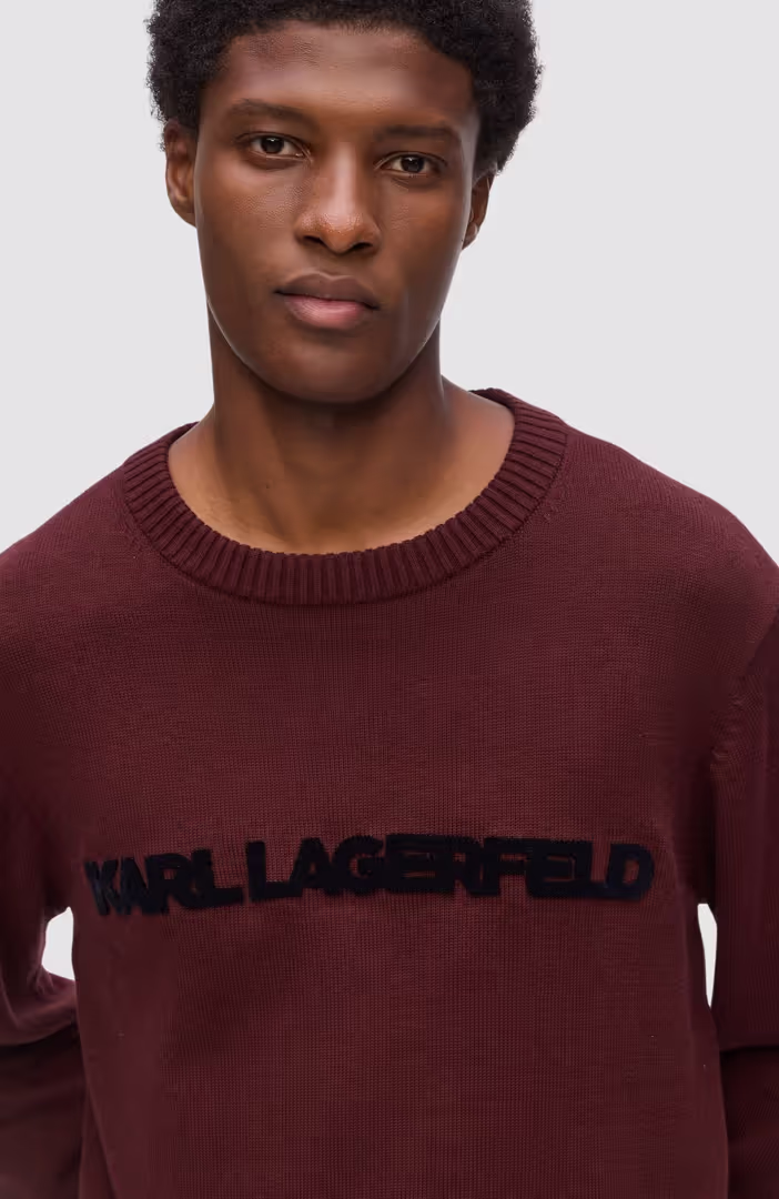 Contrast Logo Crew Neck