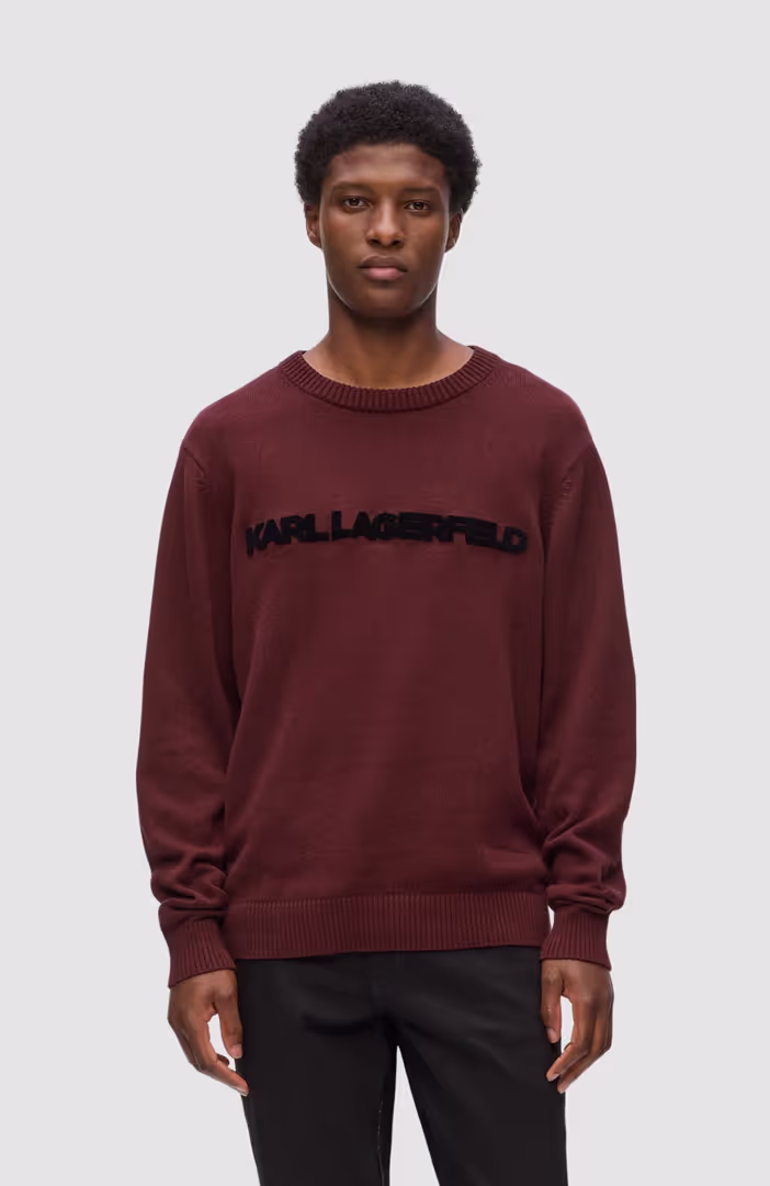 Contrast Logo Crew Neck