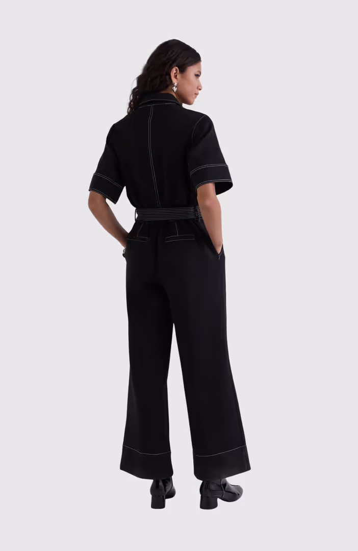 Contrast Stitch Jumpsuit