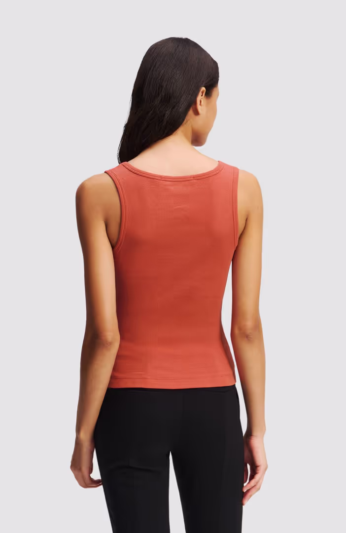 Ribbed V-Neck Tank Top