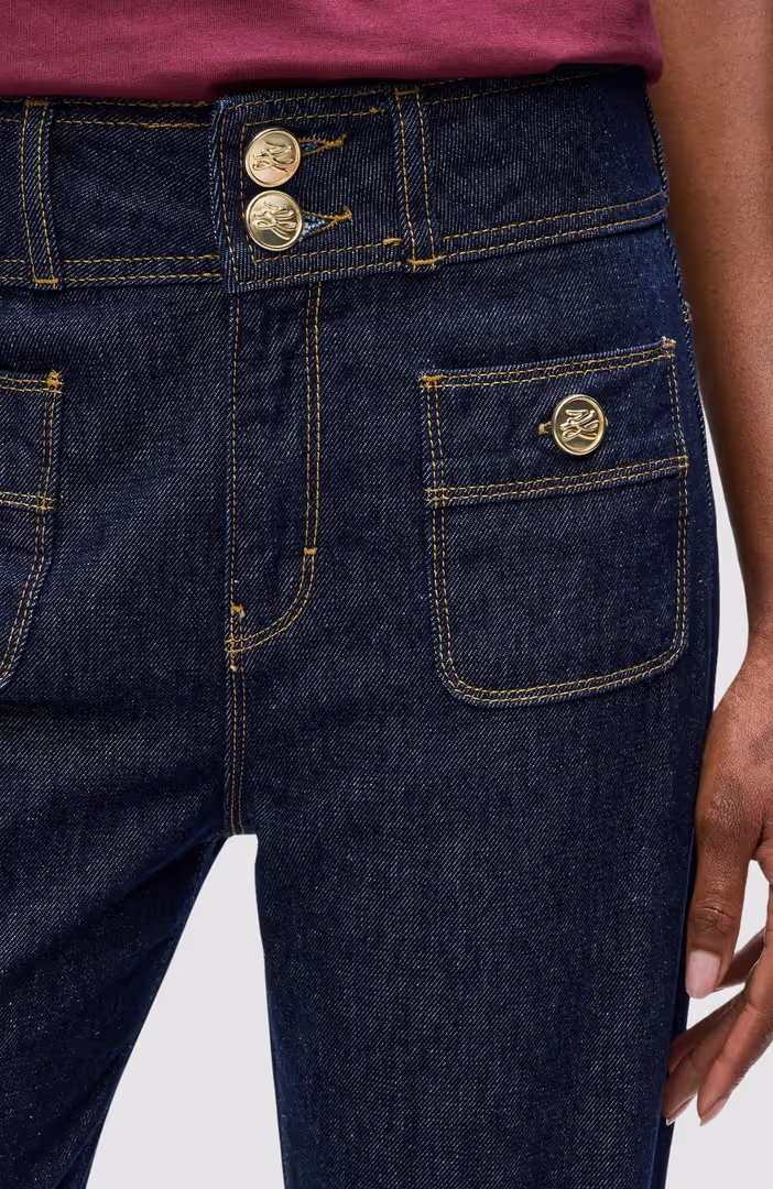 Retro Straight Denim Pants