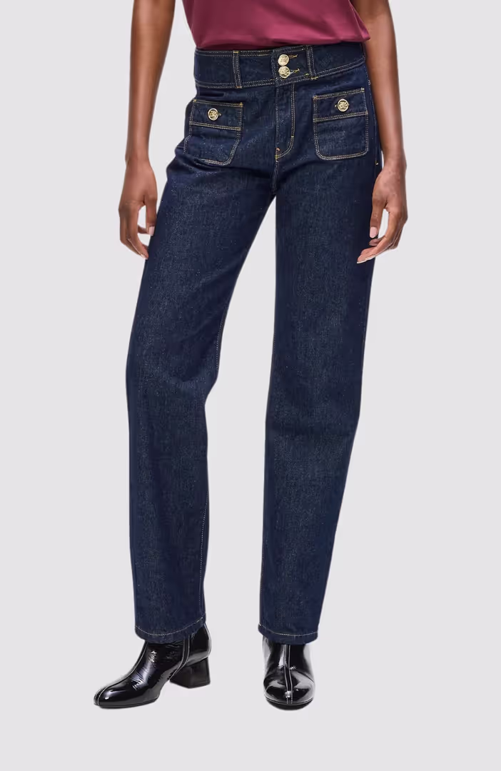 Retro Straight Denim Pants