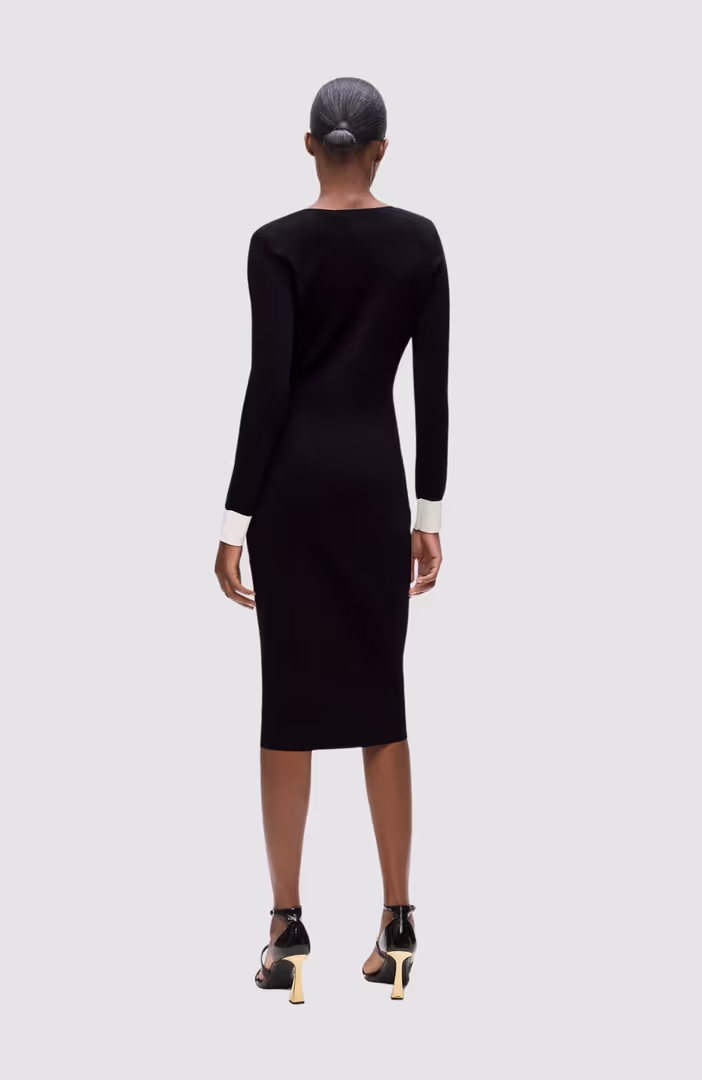 Black And White Knit Dress