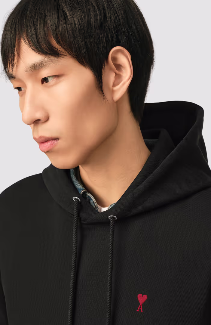 HOODIE WITH RED AMI DE COEUR