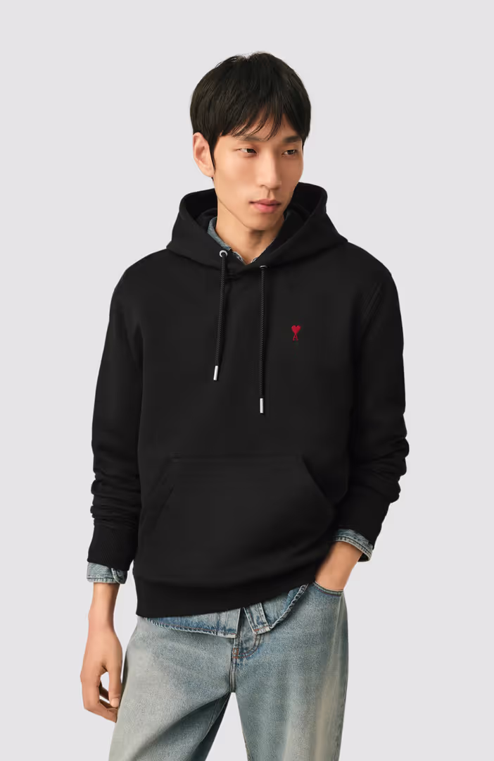 HOODIE WITH RED AMI DE COEUR