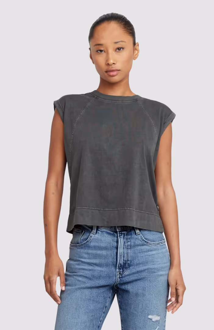 Back zip overdyed t wmn