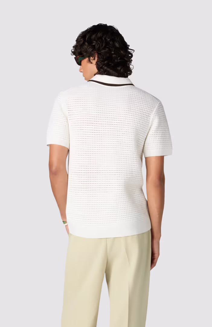 Waffle Stitch Polo Shirt