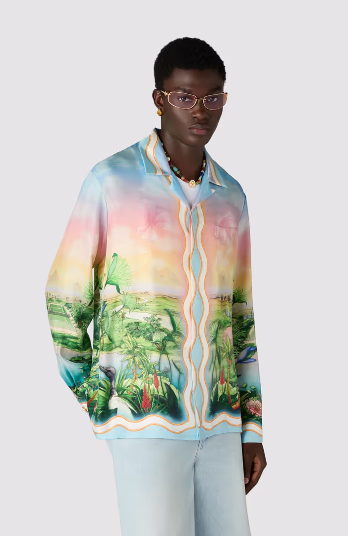 Cuban Collar Ls Shirt